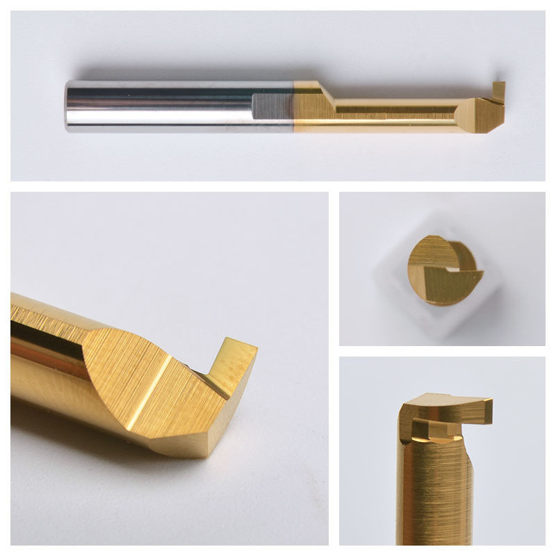 Carbure de tungstène Petits outils de rainures internes Couleur or Certifié ISO