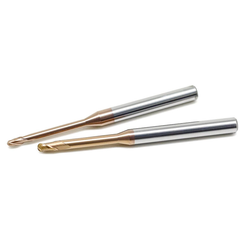Coupeuse de fraisage à cou long à micro rainure profonde, rayon de coin de 0,1 mm