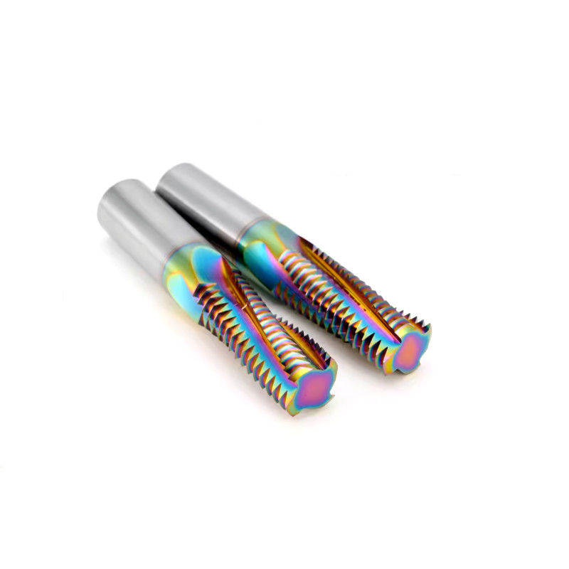 DLC à dents complètes pour le filetage de l'arc-en-ciel, coupeuse de fin de broyeur HRC65 pour l'acier inoxydable en aluminium