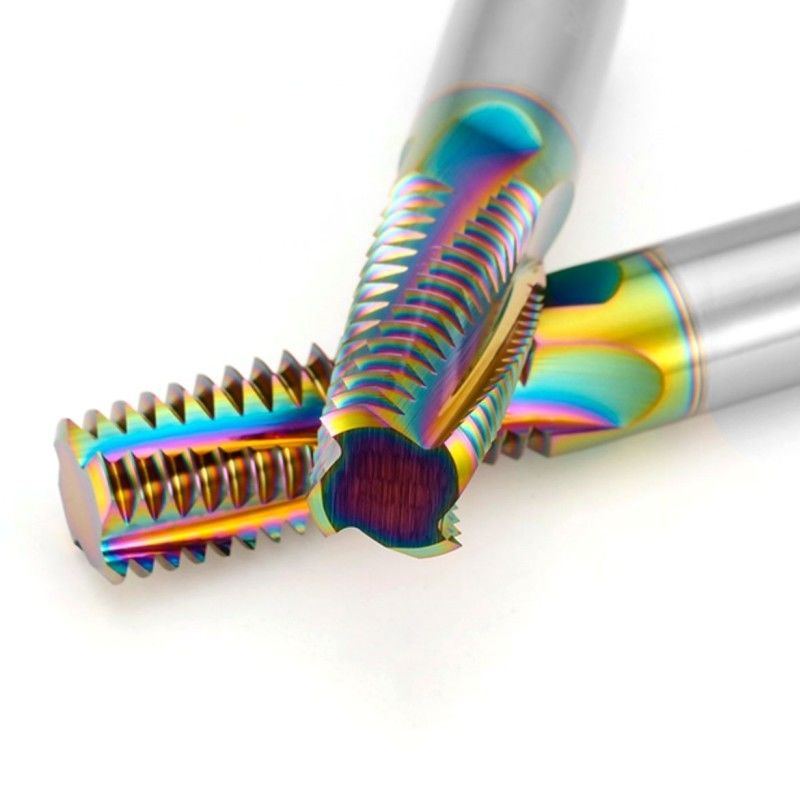 DLC à dents complètes pour le filetage de l'arc-en-ciel, coupeuse de fin de broyeur HRC65 pour l'acier inoxydable en aluminium