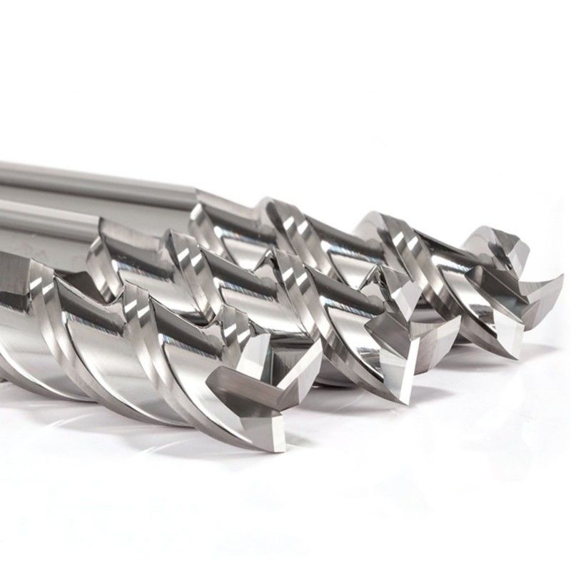 3 flûtes coupeuse à fin plate de broyeur de miroir polissage non recouvert pour l'usinage de l'aluminium
