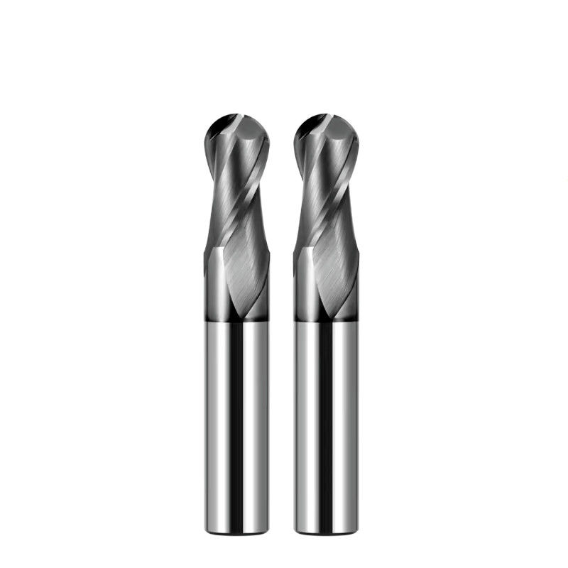 Utilisateur d'outil de fraisage CNC de haute précision pour le carbure solide 2 flûte HRC66 degré pour la fonte
