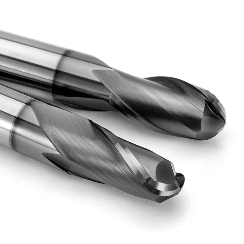 Utilisateur d'outil de fraisage CNC de haute précision pour le carbure solide 2 flûte HRC66 degré pour la fonte