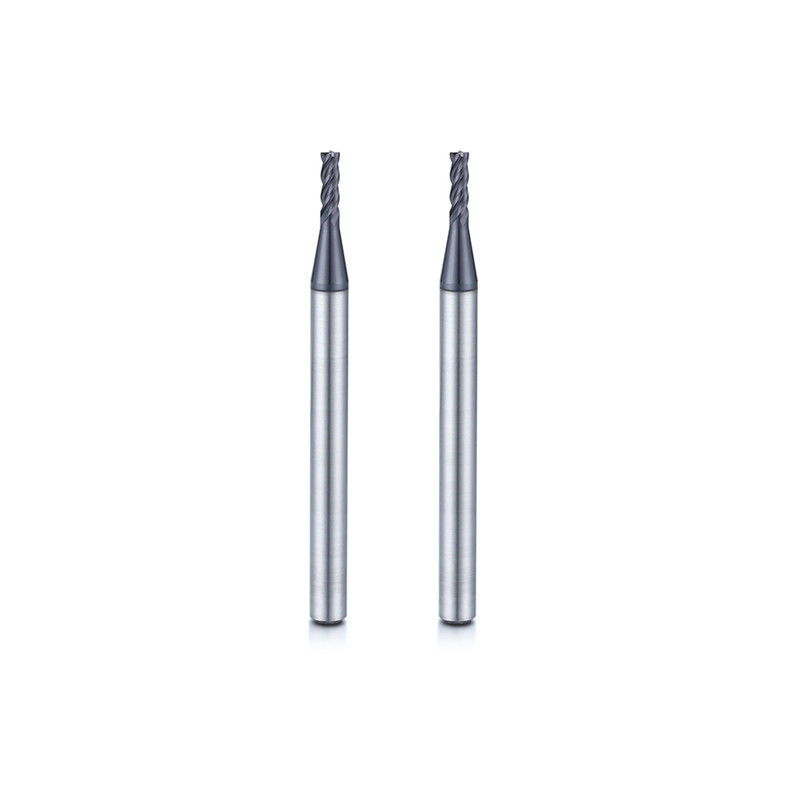 Moulin à extrémité en aluminium à cou long micro diamètre avec rayon d'angle de 0,1 mm